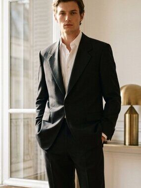 Buona Sera Men's Black Tux Jacket Blazer 44R